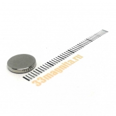 Неодимовый магнит диск 9х1.5 мм